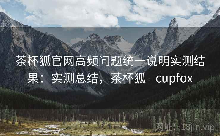 茶杯狐官网高频问题统一说明实测结果：实测总结，茶杯狐 - cupfox