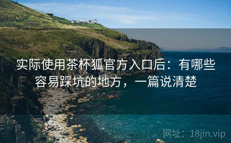 实际使用茶杯狐官方入口后：有哪些容易踩坑的地方，一篇说清楚