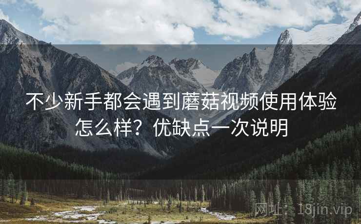 不少新手都会遇到蘑菇视频使用体验怎么样？优缺点一次说明