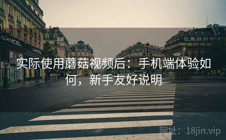 实际使用蘑菇视频后：手机端体验如何，新手友好说明