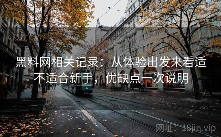 黑料网相关记录：从体验出发来看适不适合新手，优缺点一次说明